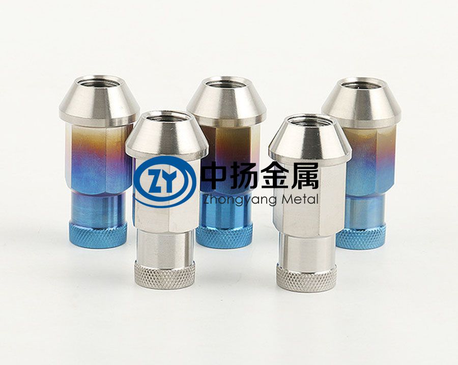 中揚金屬定制M12*1.25/1.5汽車輪胎鈦輪轂螺絲鈦合金全六角輪轂螺母